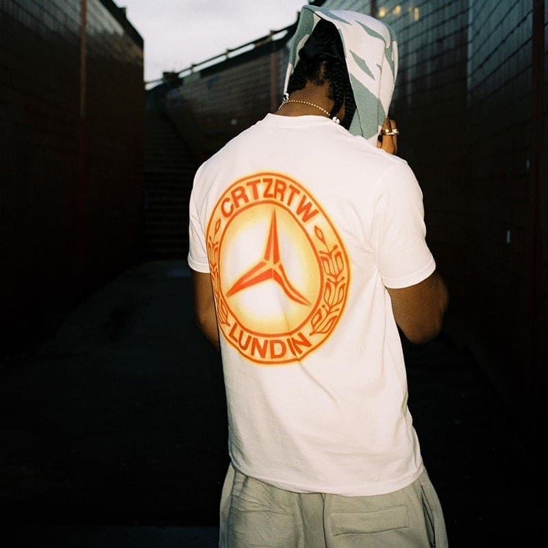 Corteiz Devil Island Circle Totem Letter Print Drill Culture T-Shirt