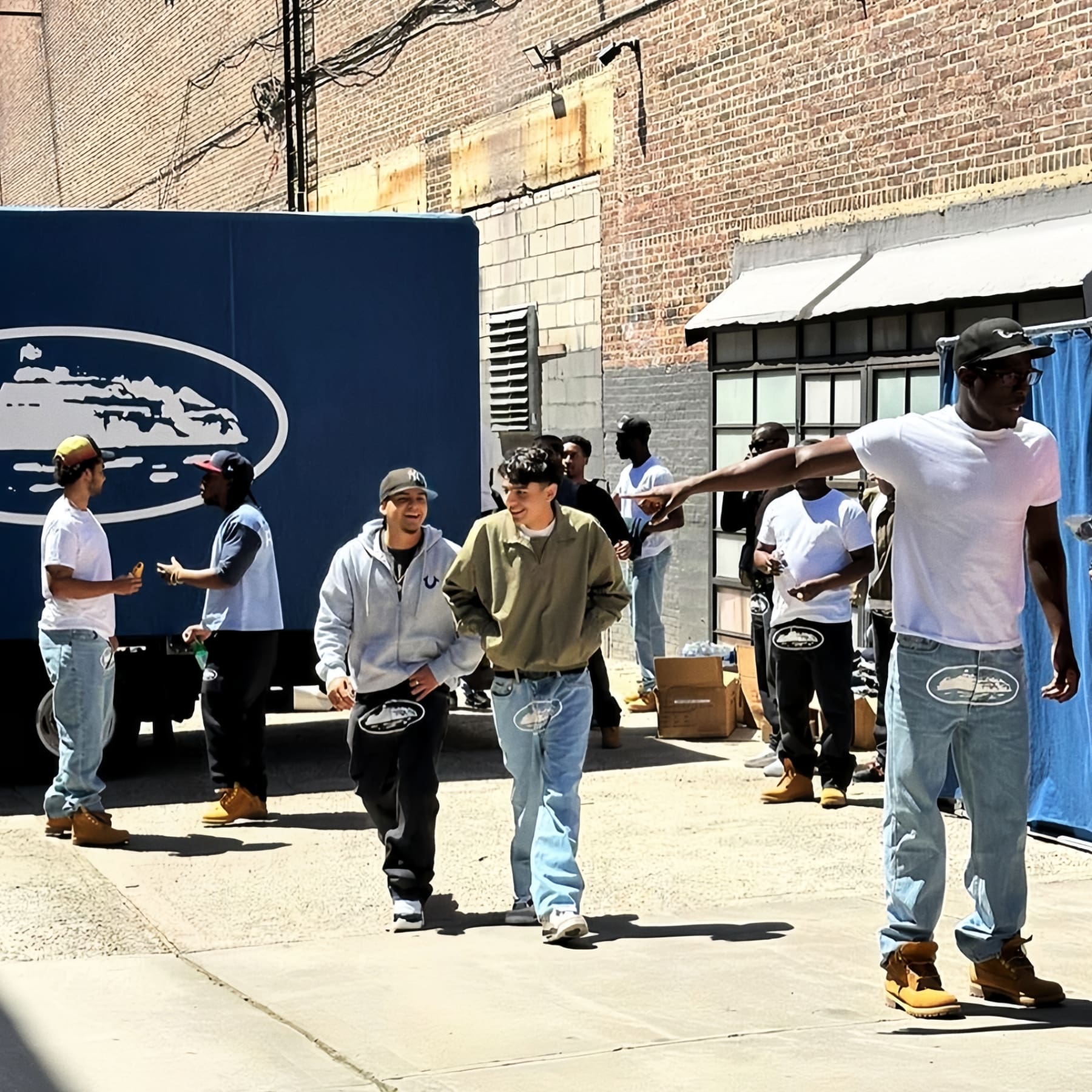 Corteiz Classic Printed American Straight Jeans West Coast Street Style