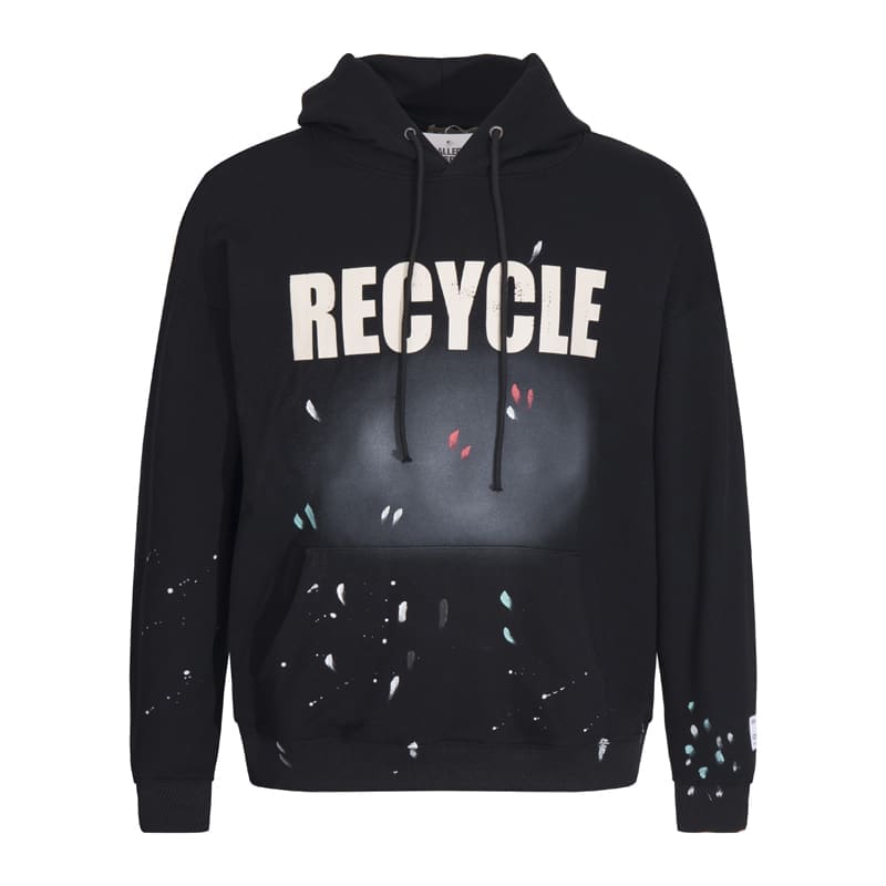 Gallery Dept Distressed Letters Logo Hand-Painted Hoodie