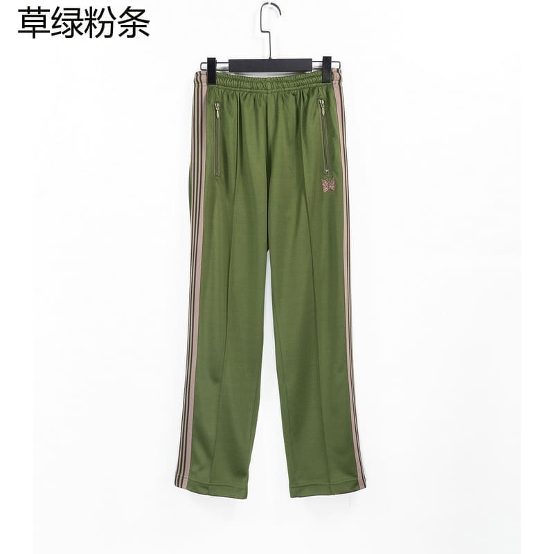 Needles Butterfly Embroidery Side Stripe Pants (Style 2)