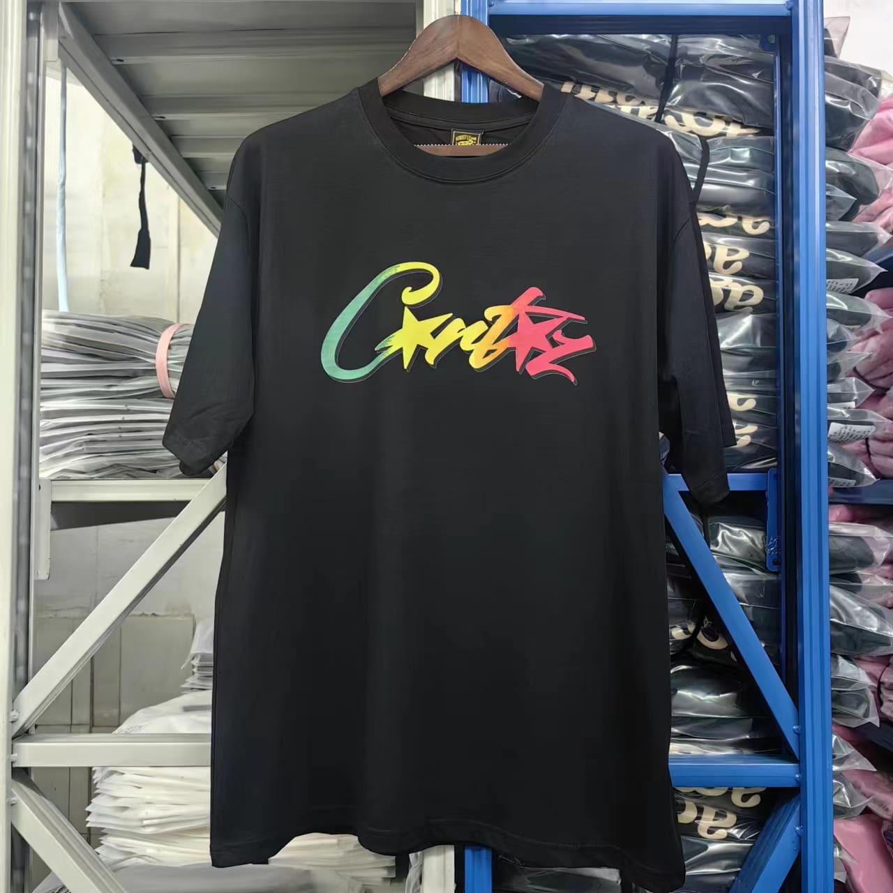 Corteiz Devil Island Printed Cotton Short Sleeve T-Shirt for Men and Women