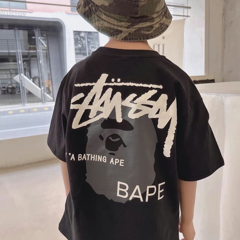 Bape Vintage Letter Print T-Shirt