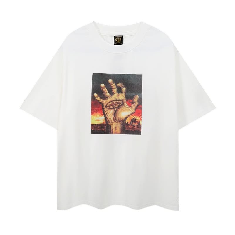 Corteiz Devil Island Graffiti Short Sleeve T-Shirt Summer Street Style