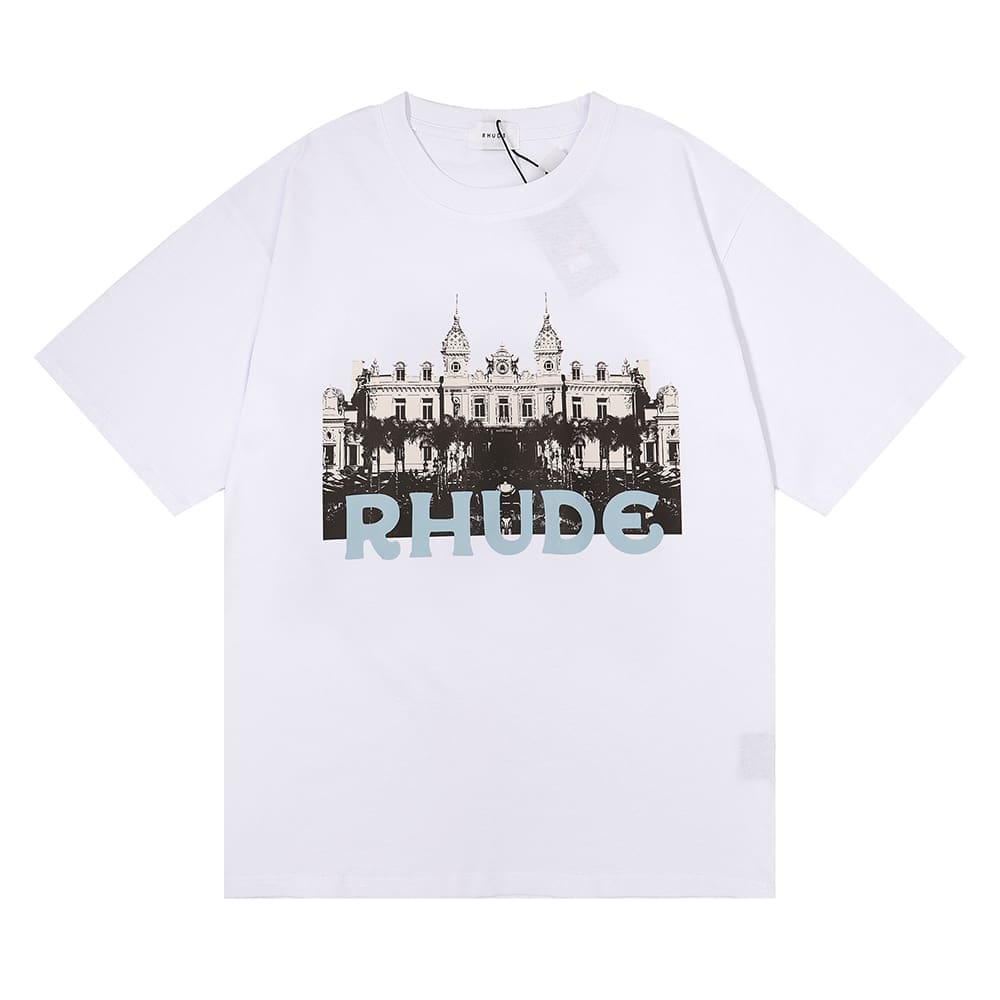 Rhude Casino Hd Castle Printed T-Shirt