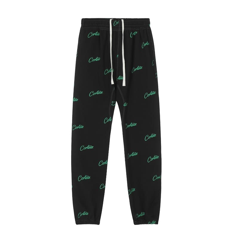 Corteiz Devil Island Letter Print Sweatpants