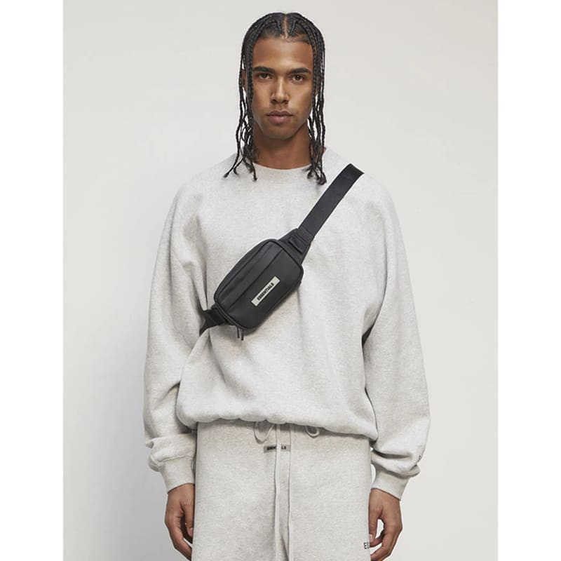 FOG Leather Belt Bag Mobile Phone Chest Bag for Men and Women