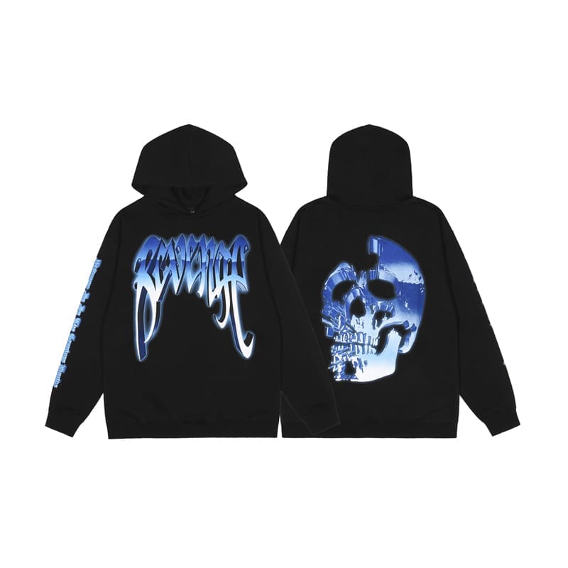 Revenge Style Black Skull Logo Hoodie 2