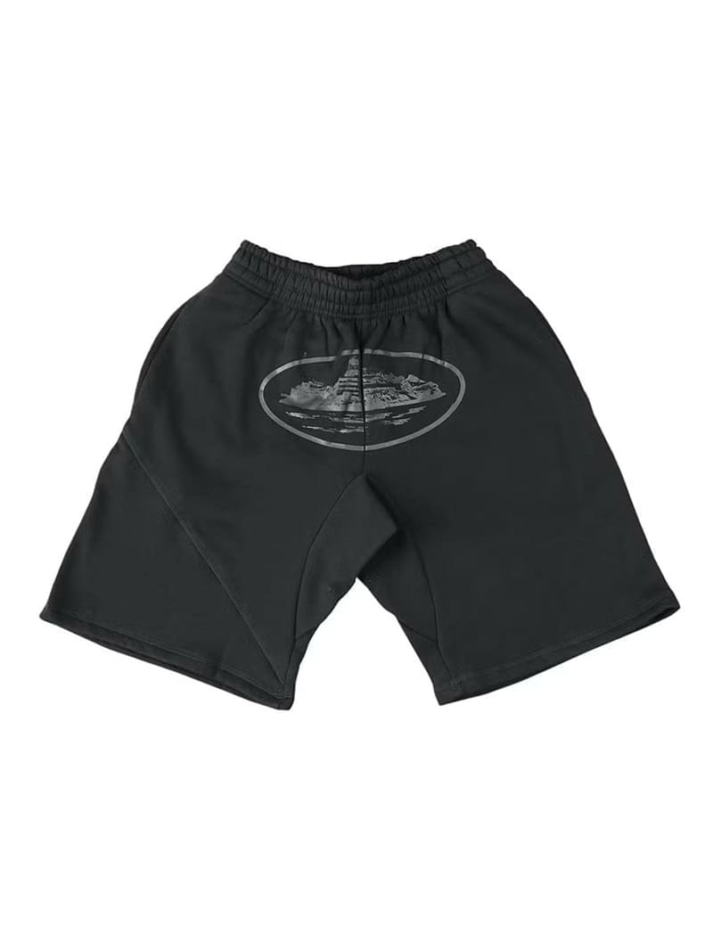 Corteiz Style Hip Hop Print Knitted Shorts