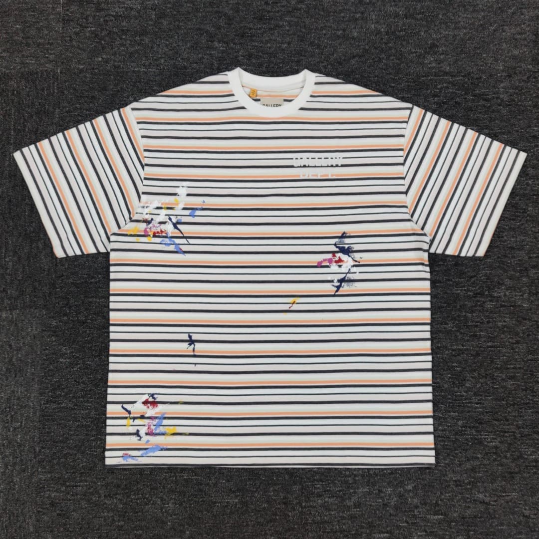 Gallery Dept Striped Splash-Ink T-Shirt
