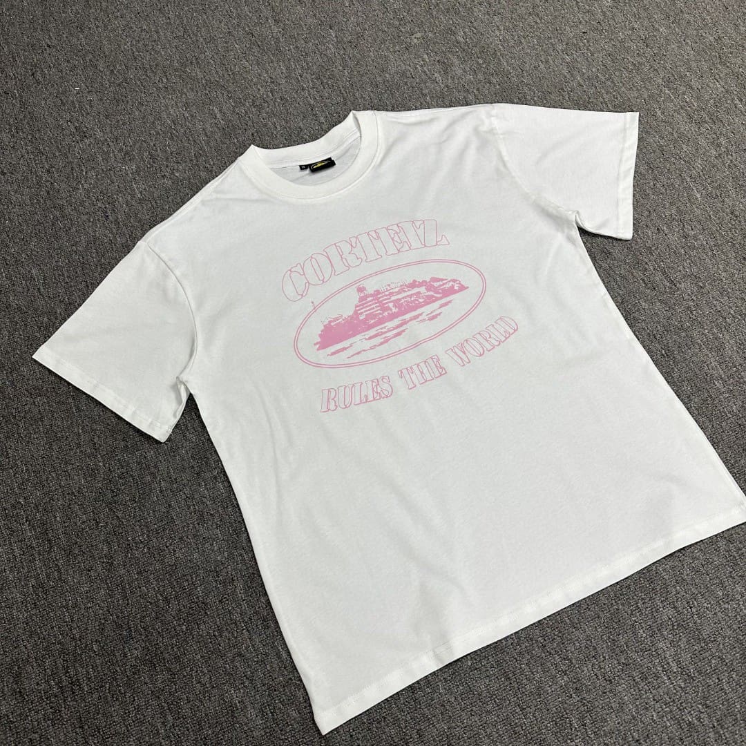 Corteiz Basic Devil Island Letter Print Drill Street Style T-Shirt