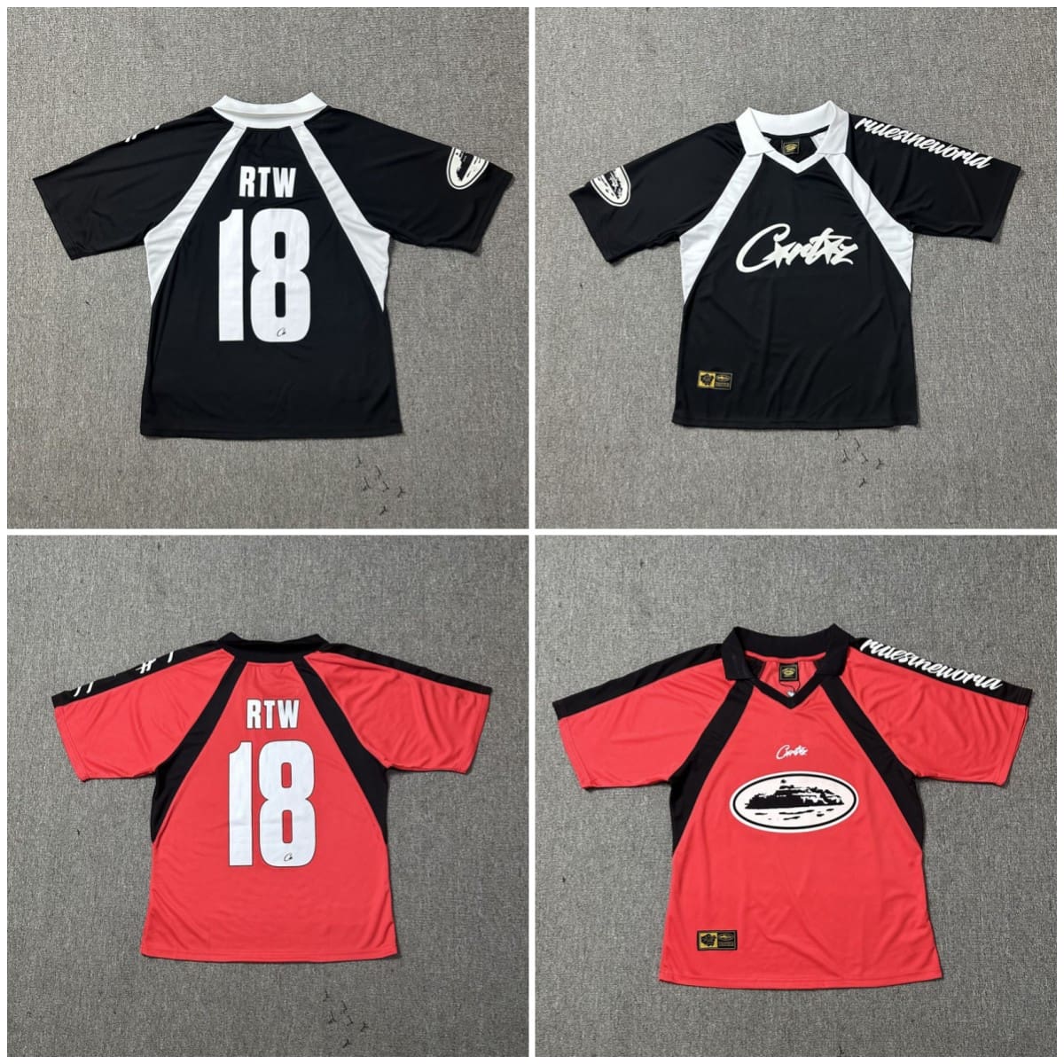 Corteiz Devil Island Flocked Print T-Shirt