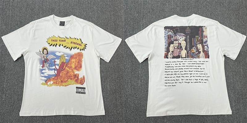 Saint Michael Distressed Retro Washed Vintage T-Shirt Fashion Collection