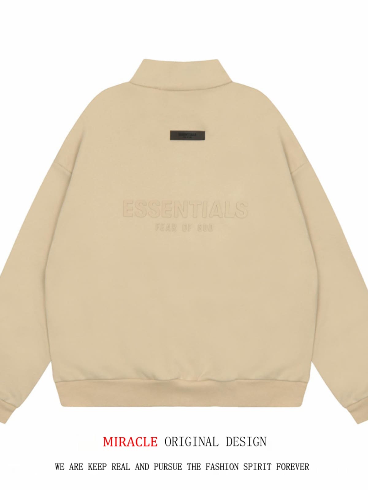 Essentials Season 9 Double Line Stand Collar Zip Coat