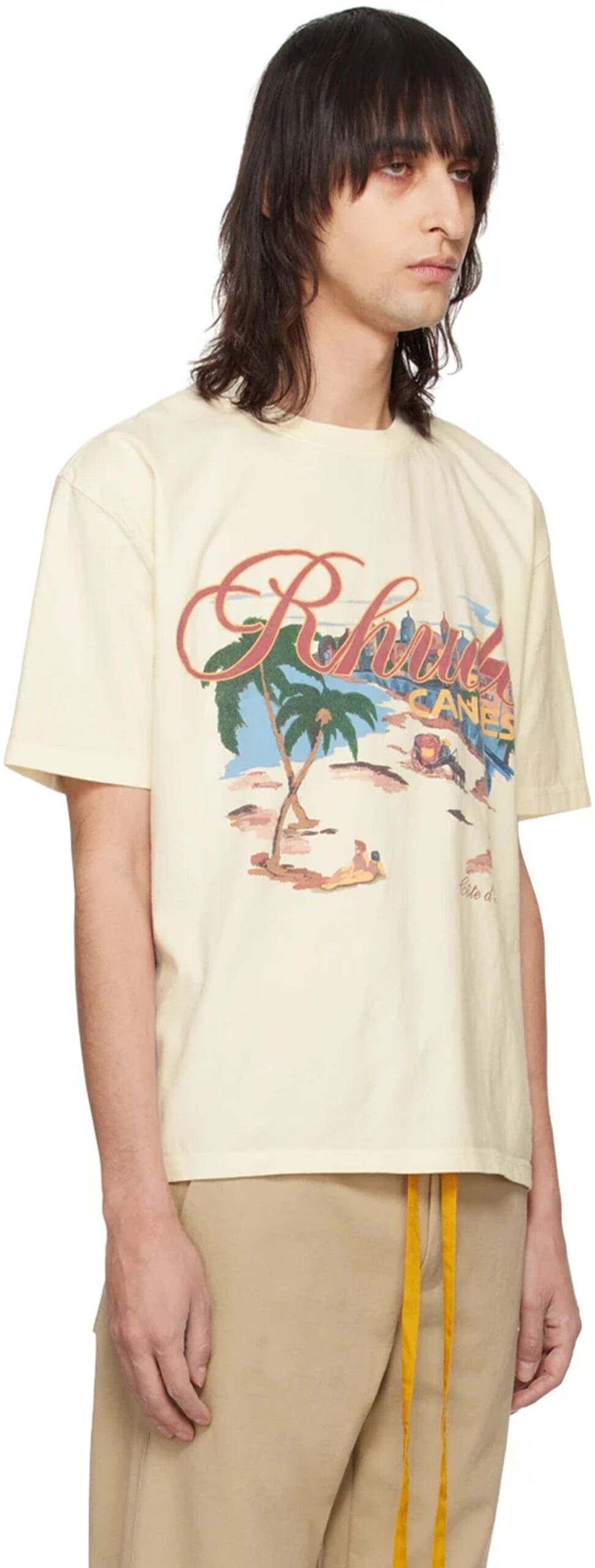 Rhude Cannes Beach Coconut Printed T-Shirt
