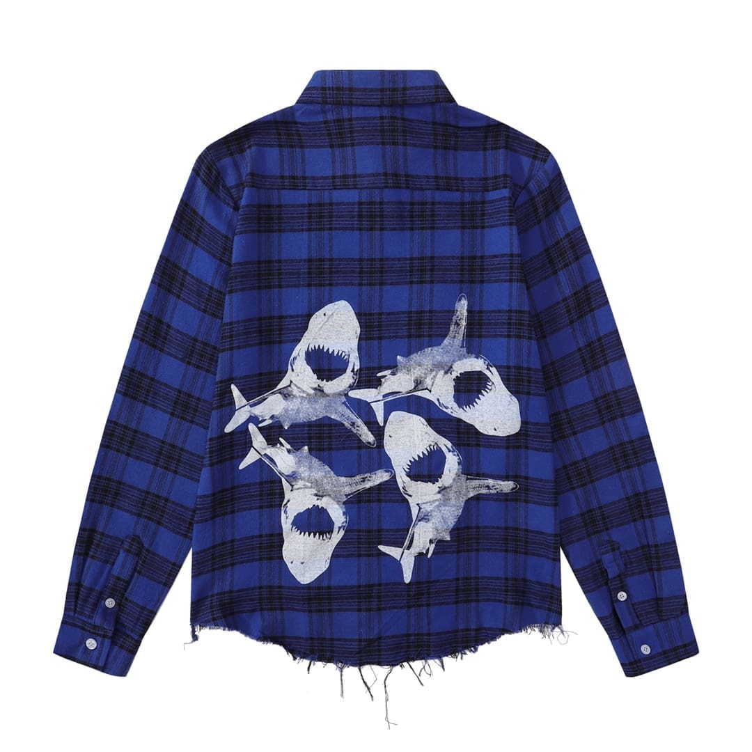 Blue Shark Amiri Destruction Shirt