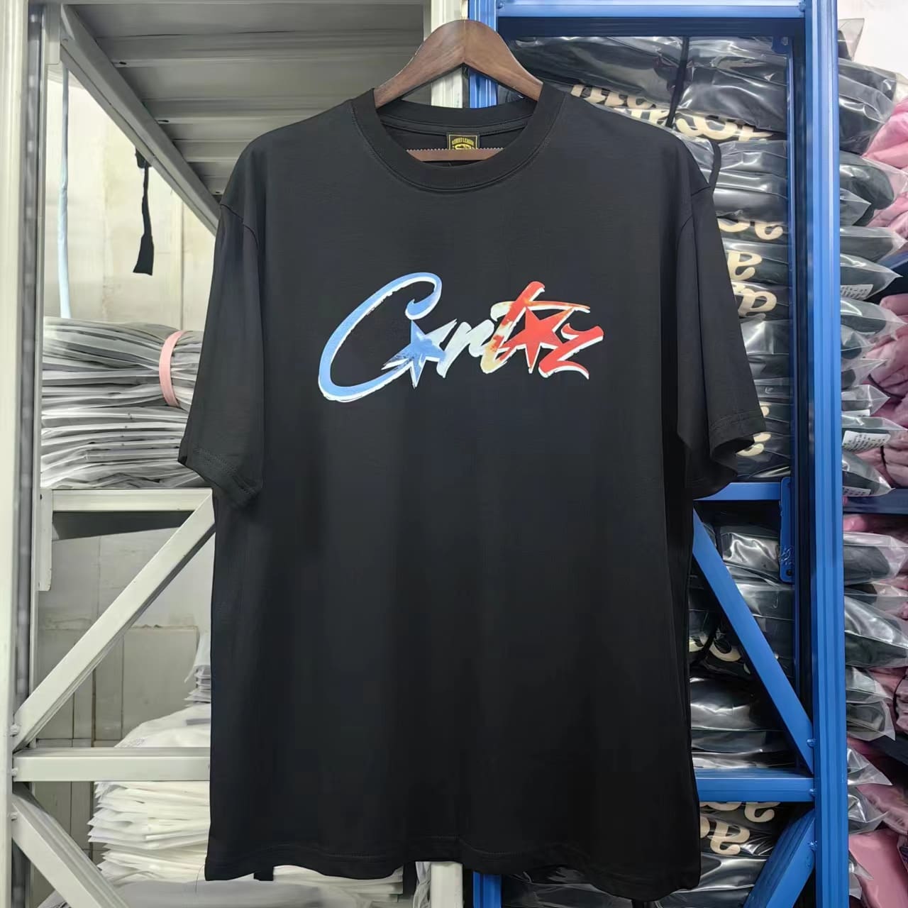 Corteiz Devil Island Printed Cotton Casual Round Neck T-Shirt for Men and Women