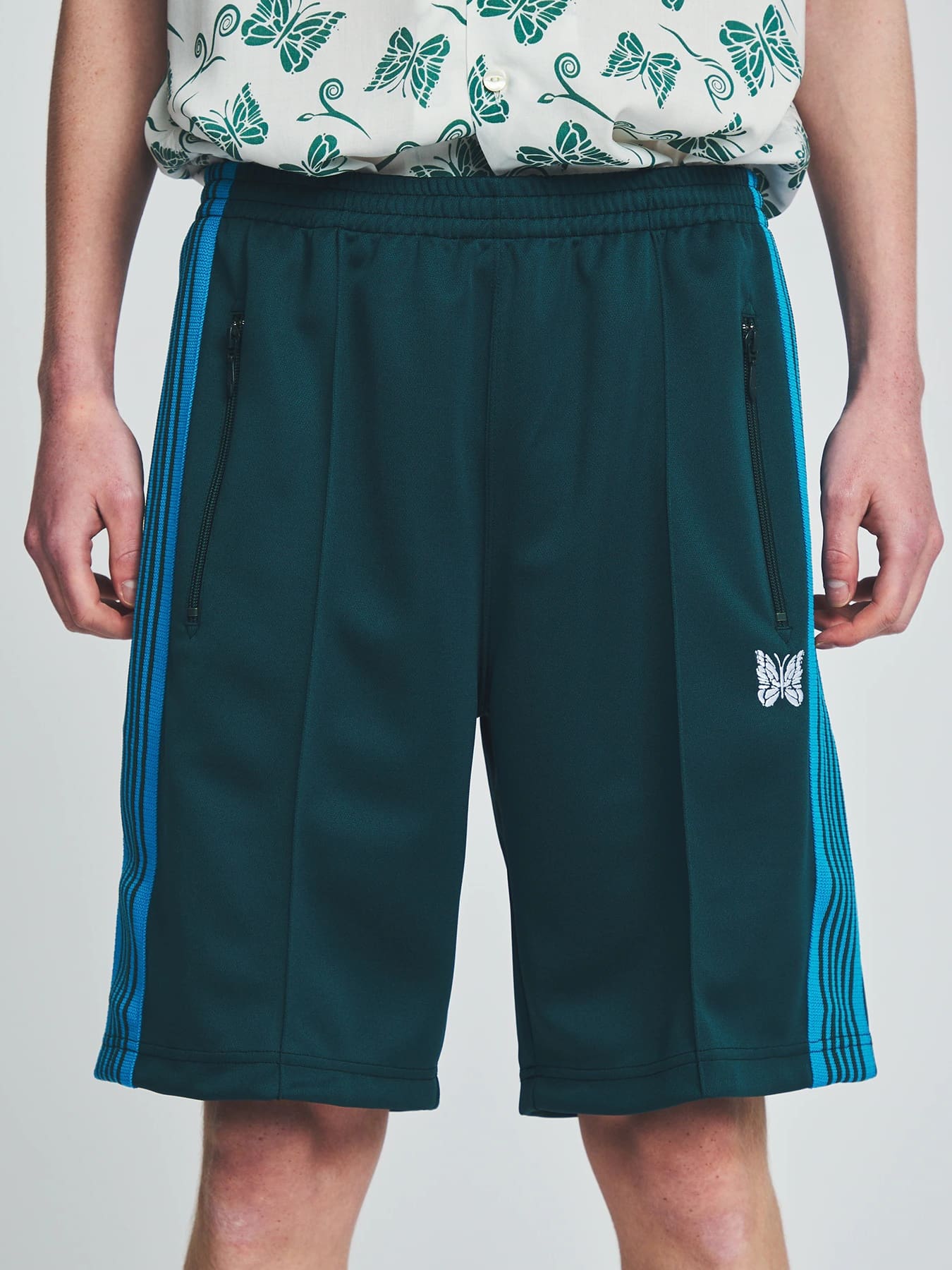 Needles Butterfly Embroidery Shorts (Wild Striped)