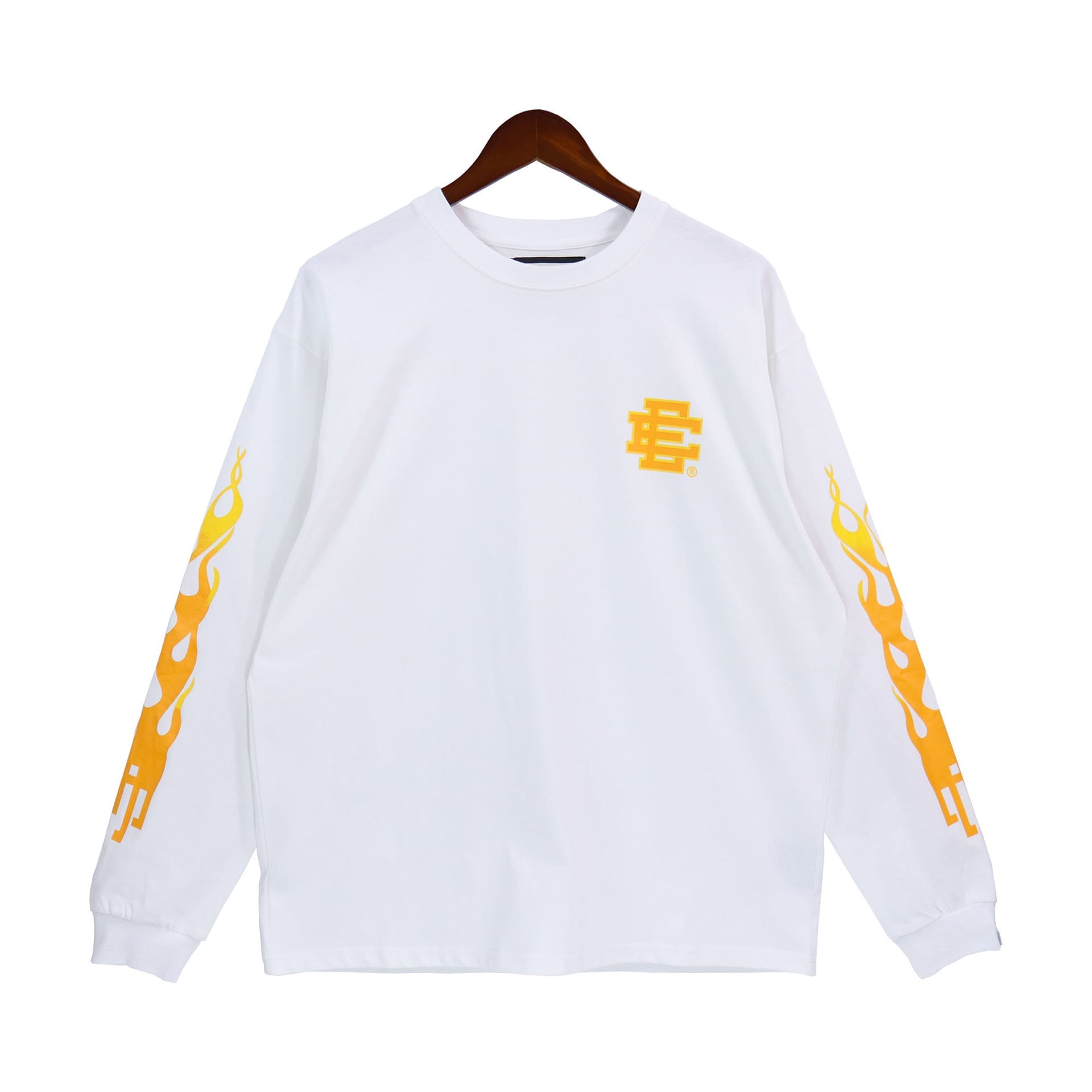 Eric Emanuel Long Sleeve Casual Letter Print T-Shirt for Men and Women