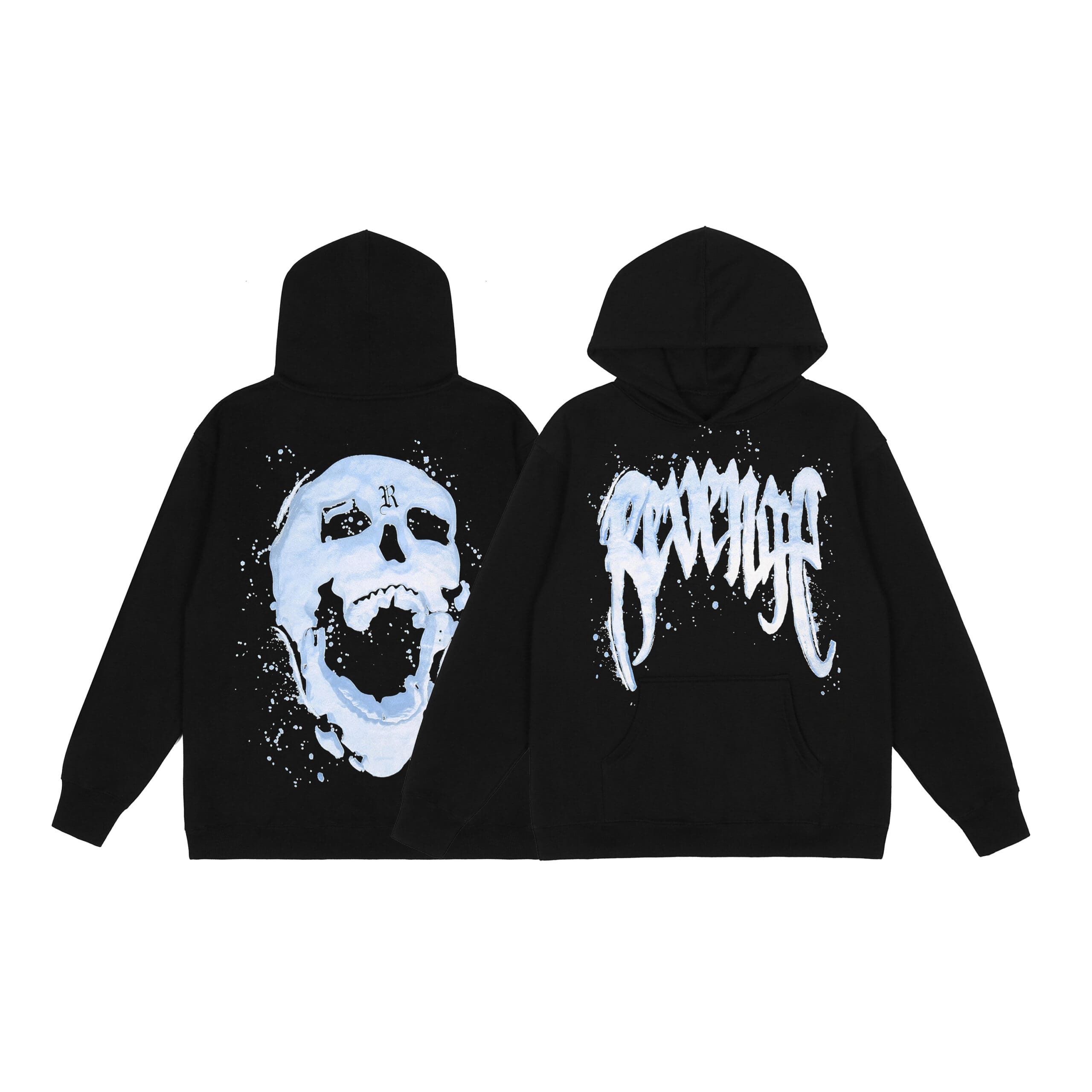 Revenge Style Black Skull Logo Hoodie 2