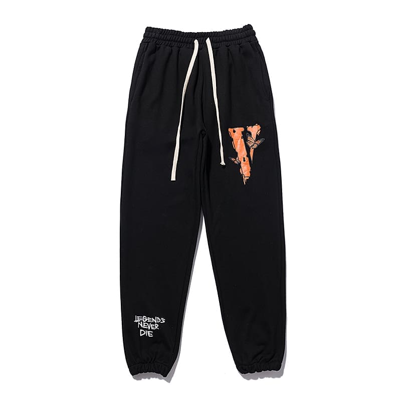 VLONE FOG 999 Juice WRLD Butterfly Sports Ankle-Tied Casual Pants