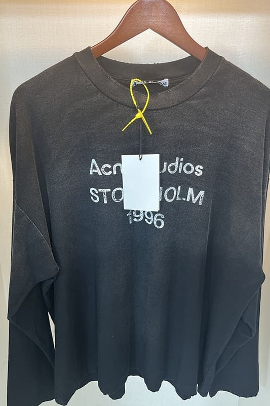 AC 1996 Retro Distressed Logo Long Sleeve Casual T-Shirt for Men and Women