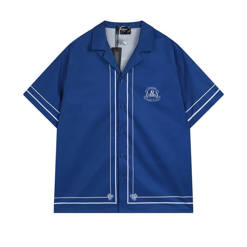 Represent Retro Alphabet Print Loose Short Sleeve Shirt and Shorts Set