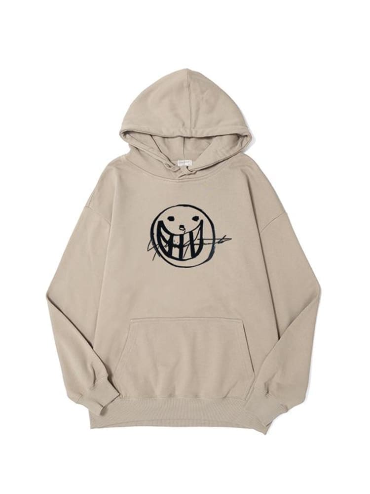 yohji yamamoto sketch smiley F**e hoodie