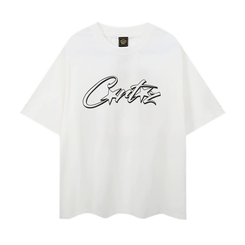 Corteiz Devil Island Graffiti Print T-Shirt for Men and Women High Street Retro Style