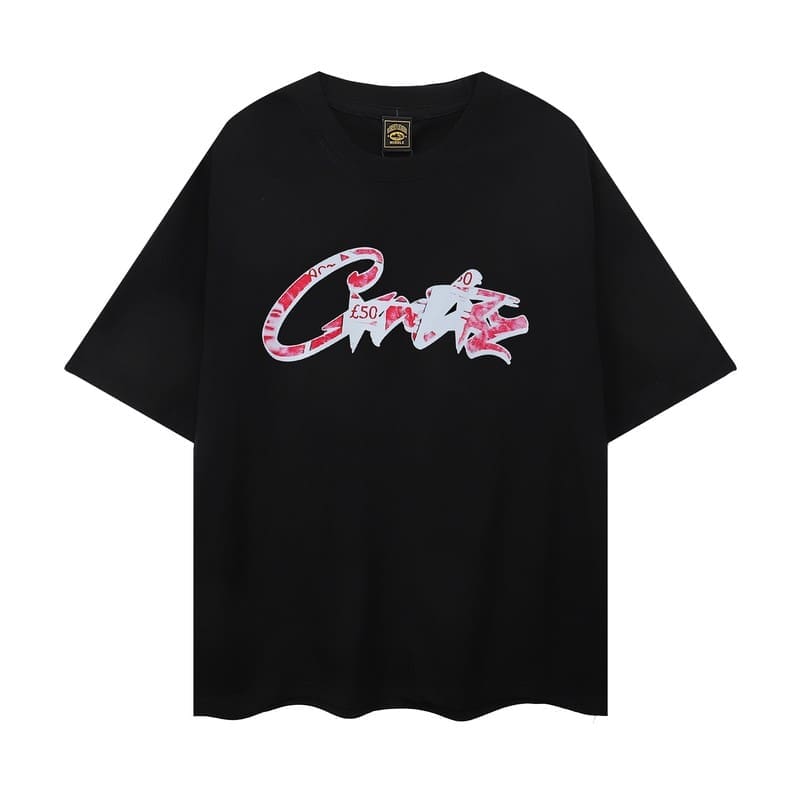 Corteiz Devil Island Graffiti Print T-Shirt for Men and Women High Street Retro Style