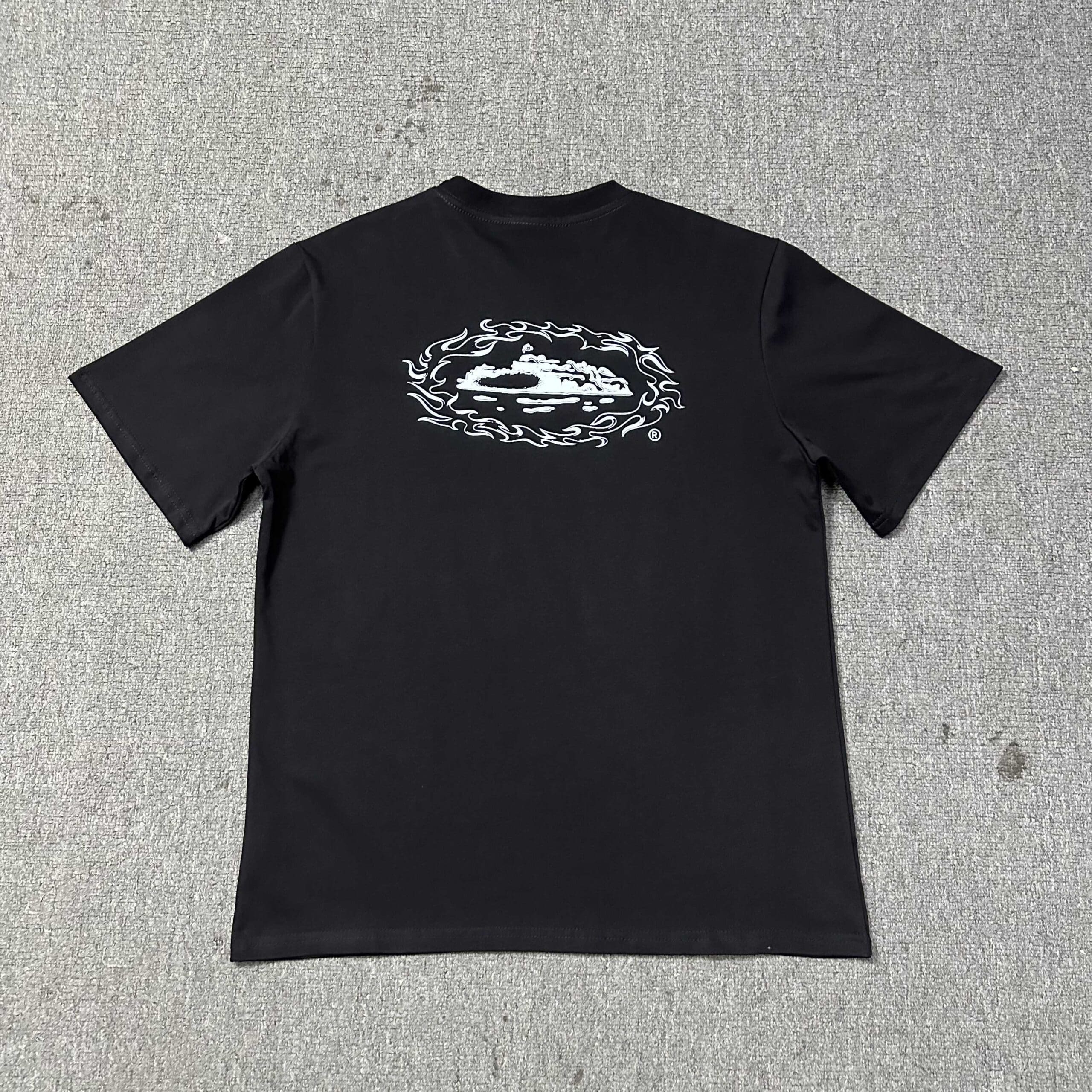 Corteiz Devil Island Flame Base T-Shirt