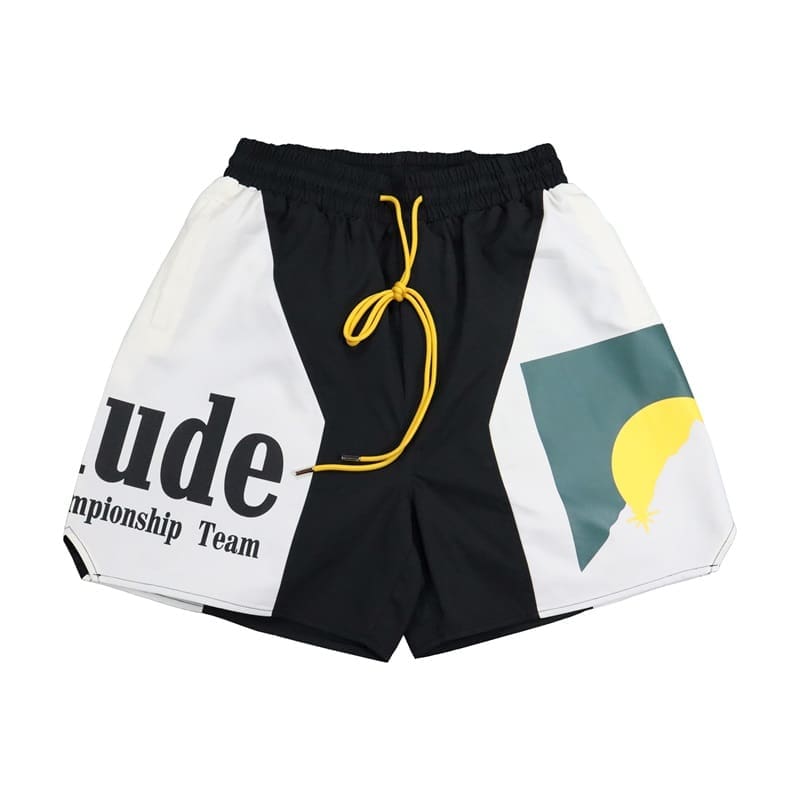 Rhude Panel Logo Sunset Shorts