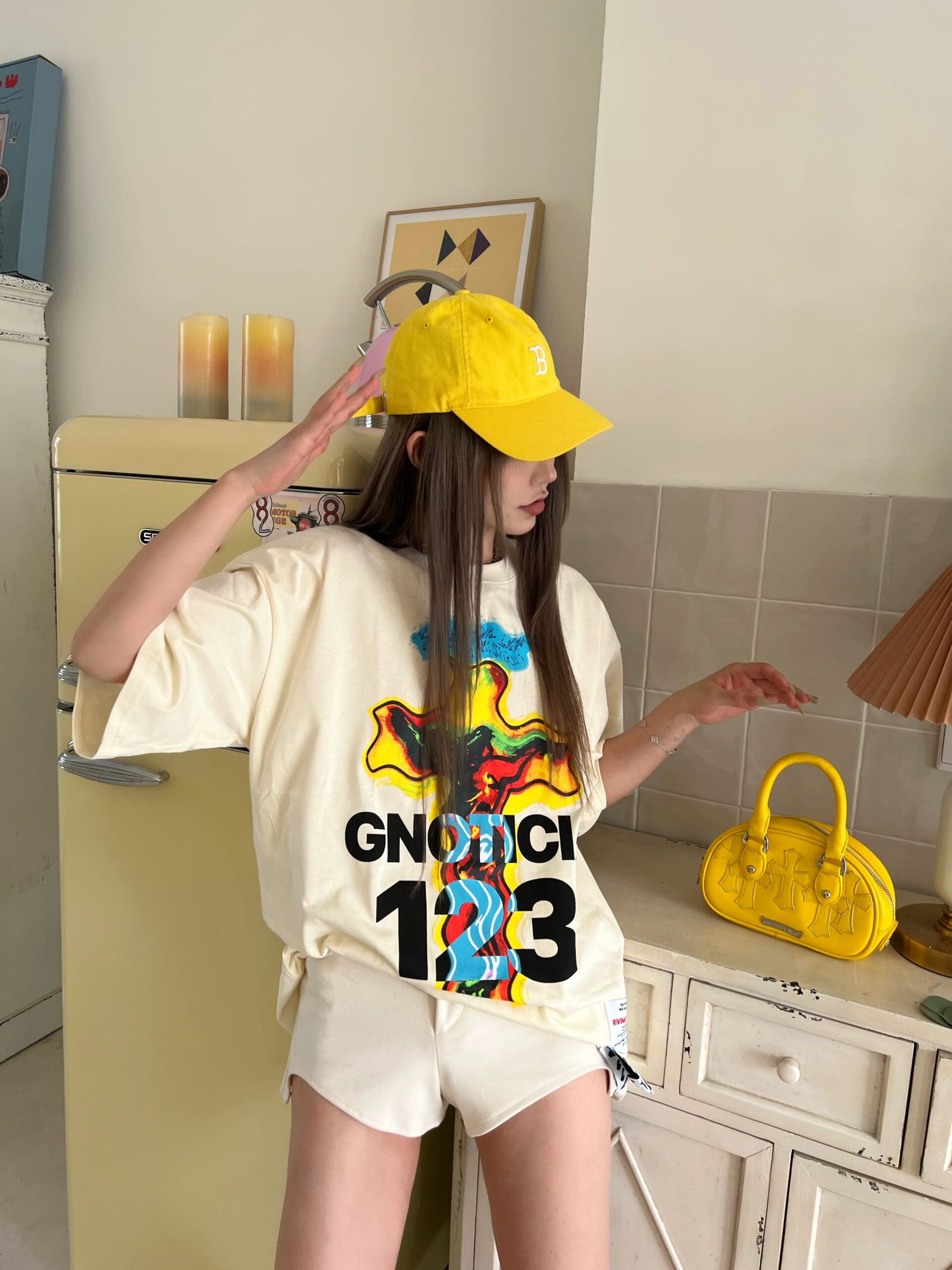 Rrr123 Cross Letter Print Tee