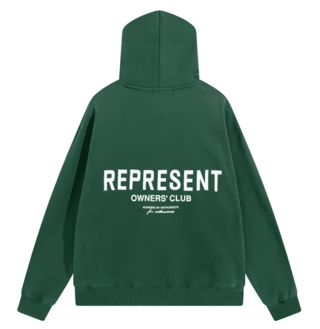 Represent Classic Letter Print Brushed Hoodie for Men and Women