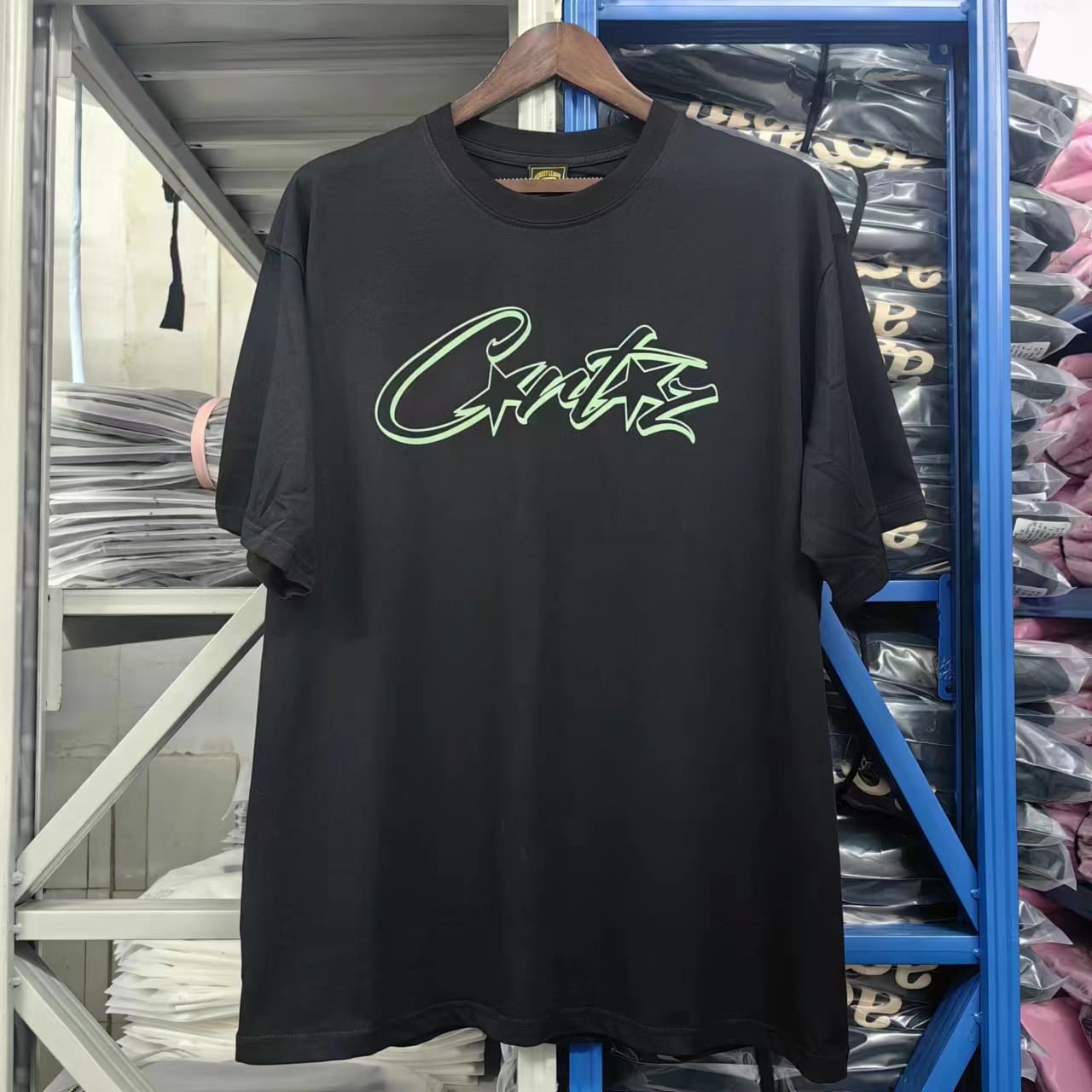 Corteiz Devil Island Printed Cotton Casual Round Neck T-Shirt for Men and Women