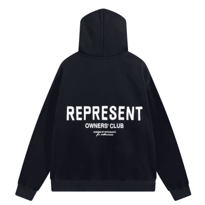 Represent Classic Letter Print Brushed Hoodie for Men and Women