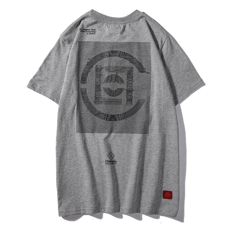 Clot Blue And White Porcelain Chinese Print T-Shirt