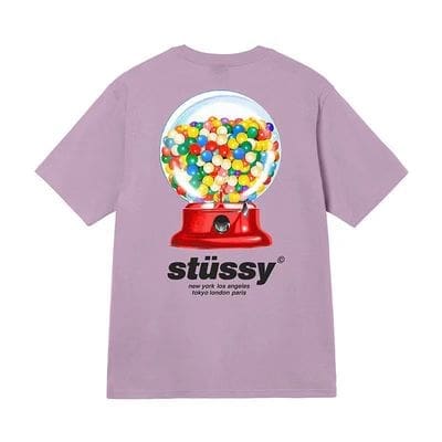 Stussy Crown Surfing Print Short Sleeve T-Shirt for Men and Women 3
