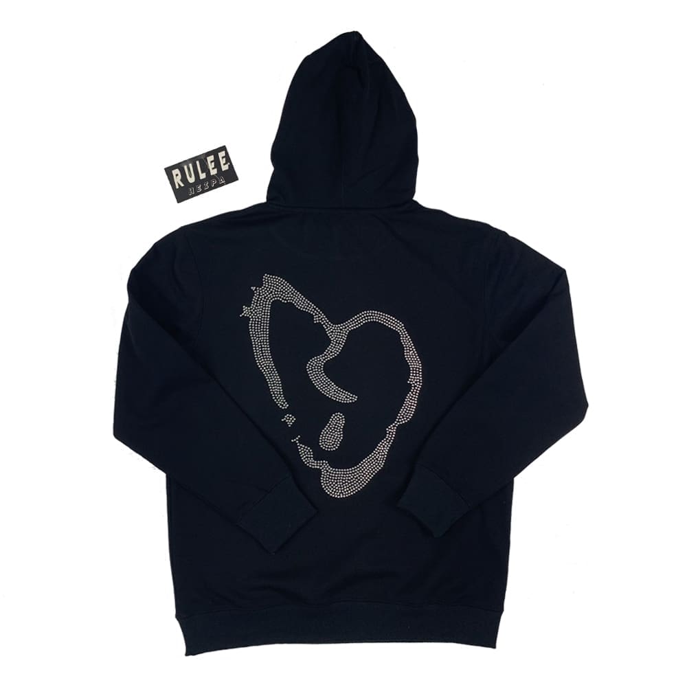 Xxx Revenge Style Black Rhinestone Hoodie