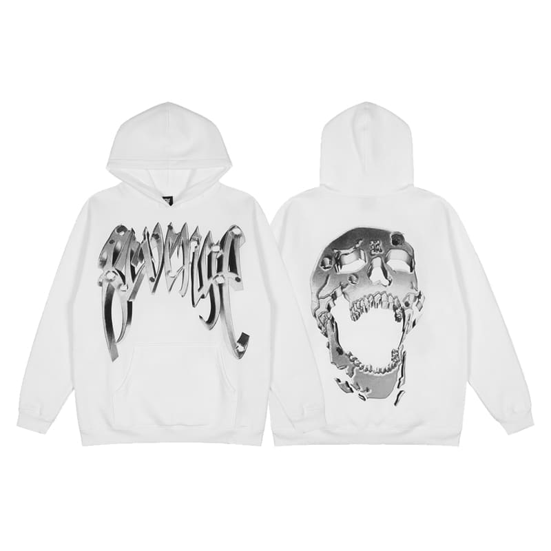 Revenge Style Black Skull Logo Hoodie 2