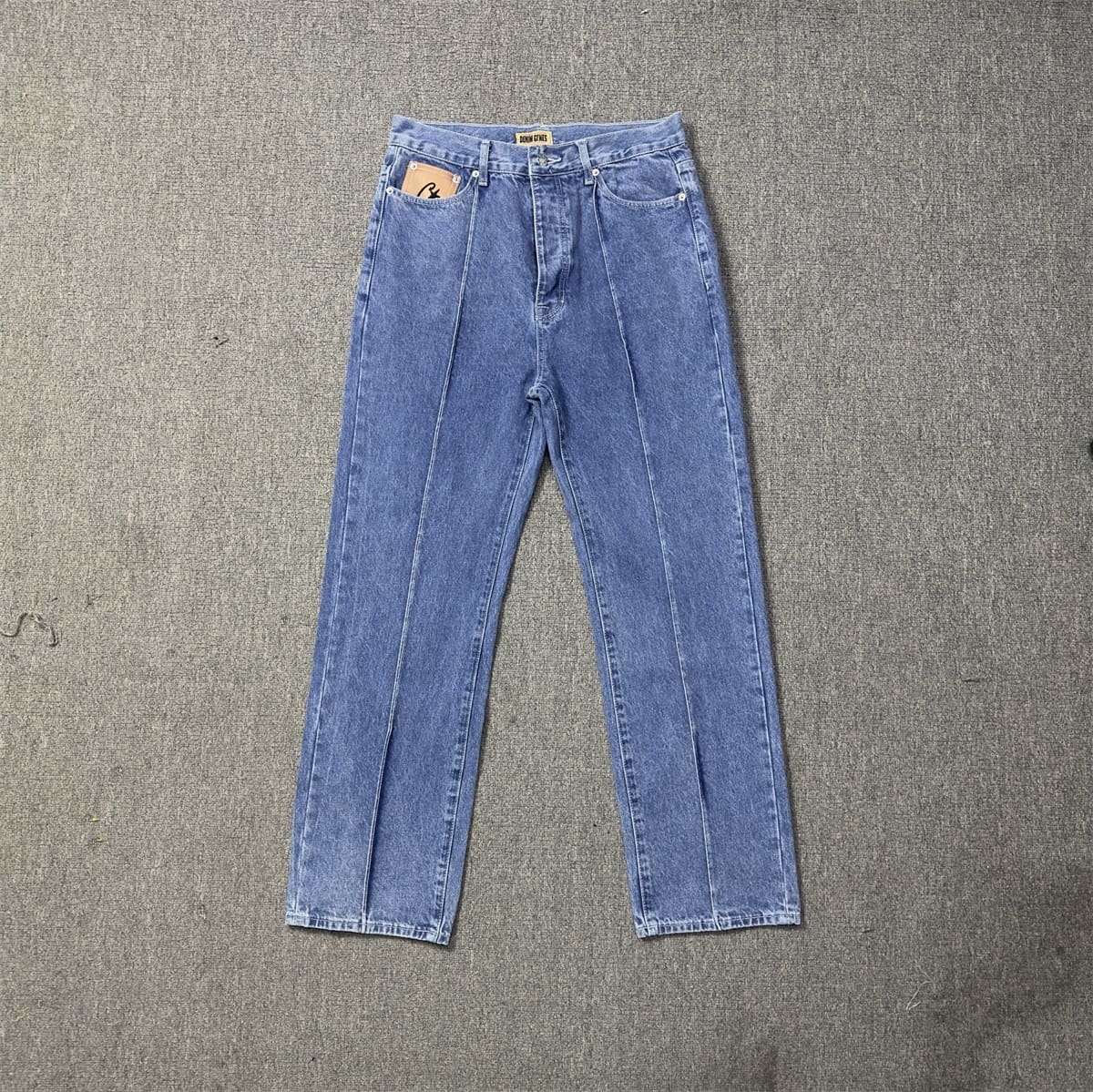 Corteiz Devil Island Denim Pants with Embroidered Logo