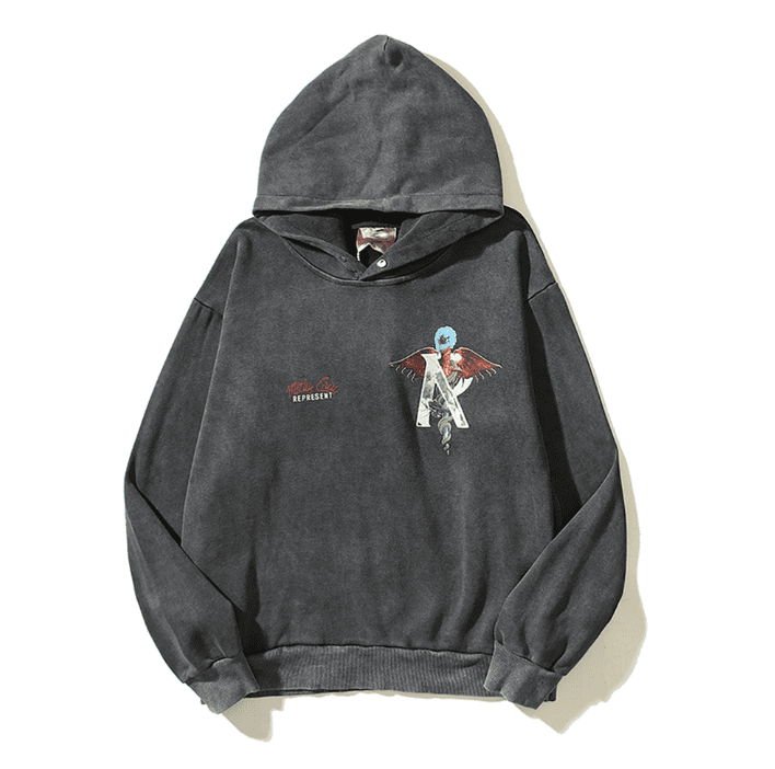 Represent Motley Crue Band Washed Vintage Distressed Hoodie