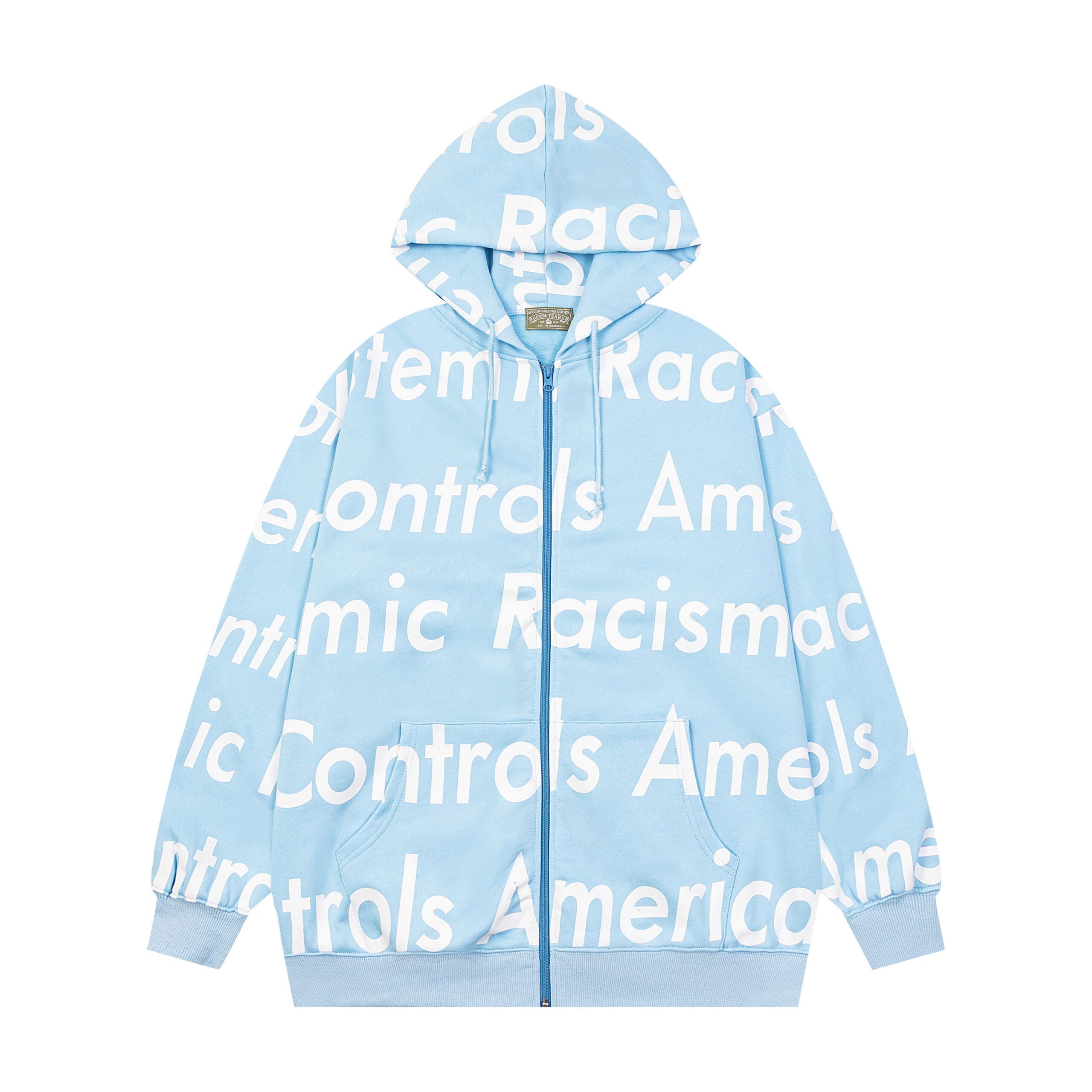 Denim Teares Full Printed Cardigan