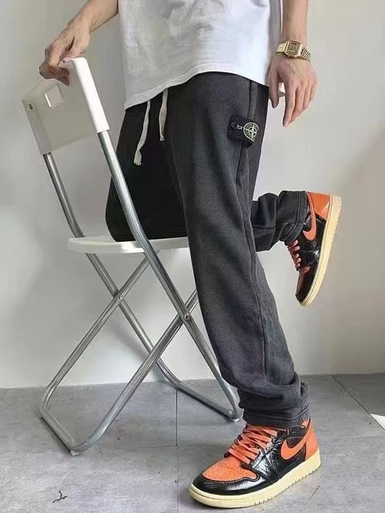 Stone Island Washed Distressed Cotton Pants