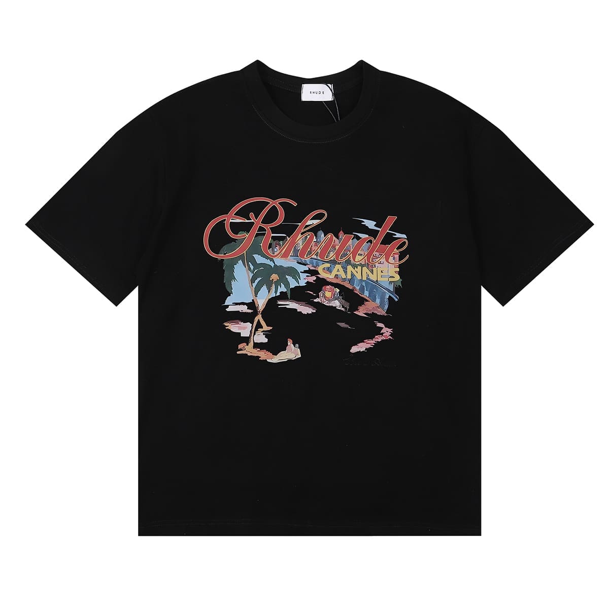Rhude Cannes Beach Coconut Printed T-Shirt