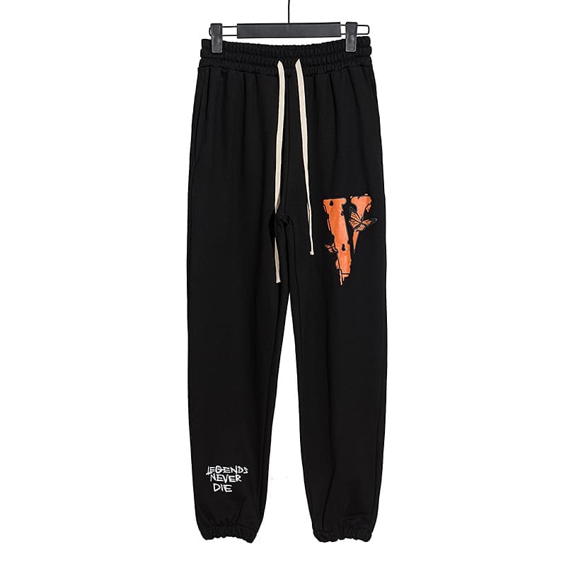 VLONE FOG 999 Juice WRLD Butterfly Sports Ankle-Tied Casual Pants