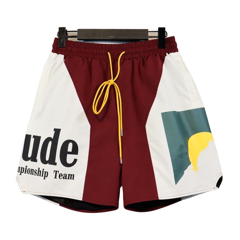 Rhude Panel Logo Sunset Shorts