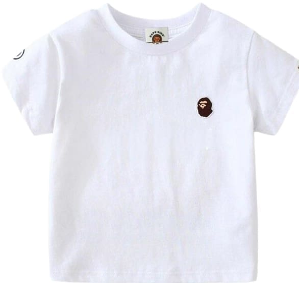 Bape Children’S Clothing Unisex Short Sleeve Tee