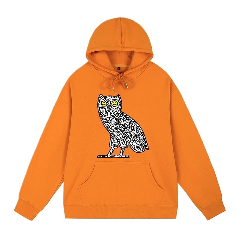 owl smiley F**e ovo hooded sweater