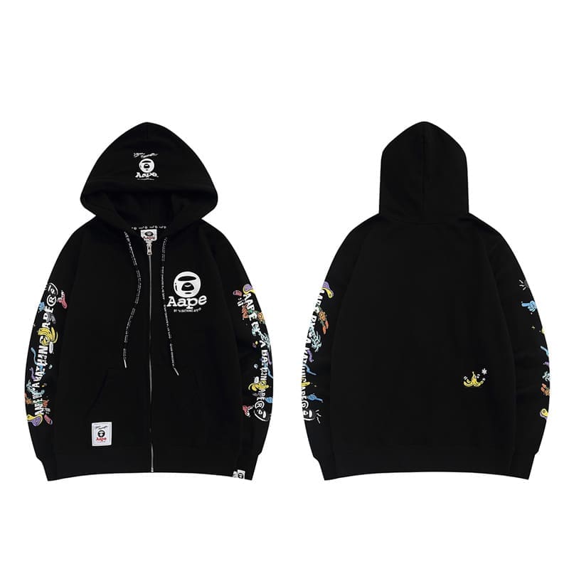 AAPE Ape Head Camouflage Zip Hoodie for Men and Women