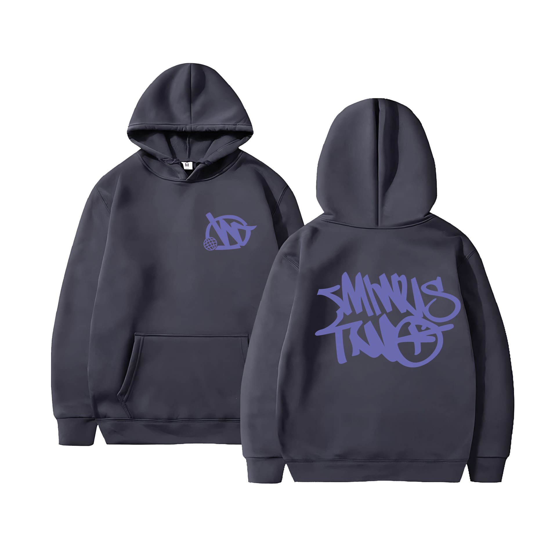 Minus Two Printed Hoodie Casual Loose Sweater for Autumn Winter